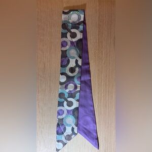 Coach Multicolor Patterned Scarf